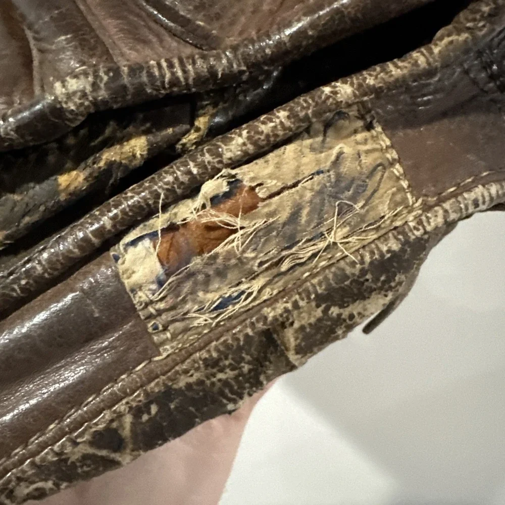 Vintage 1920's KEN-WEL 3-Finger Brown Leather Baseball Glove Antique